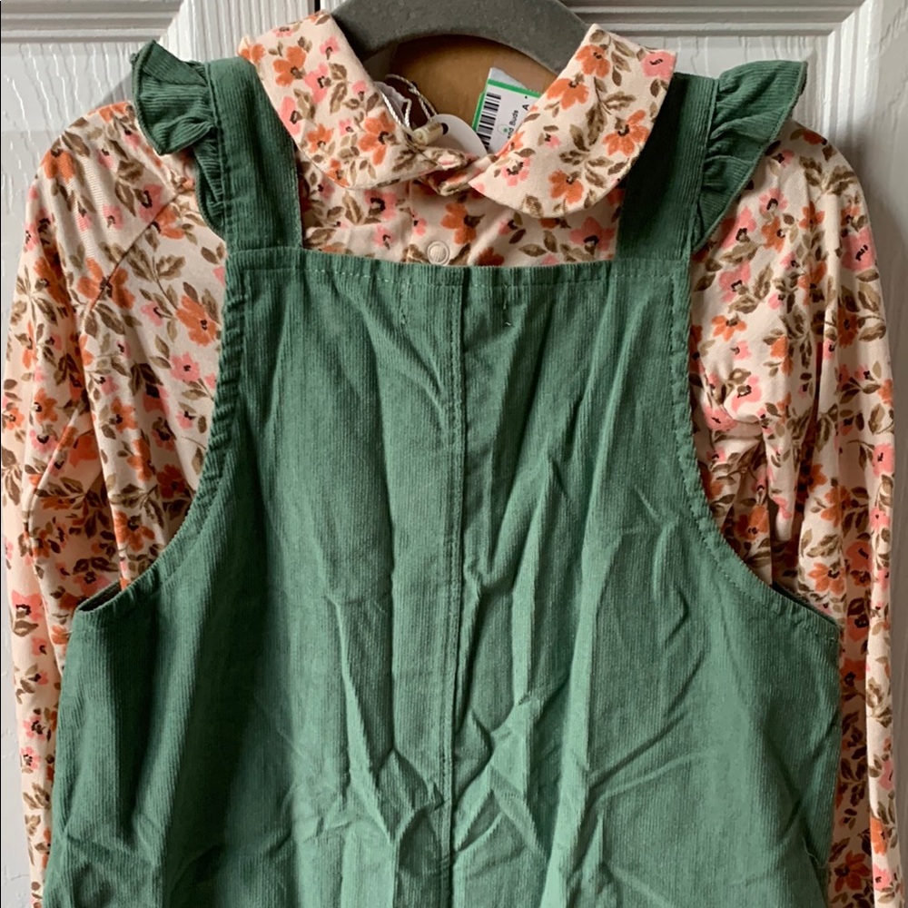 Preppy Ruffled Overalls and Floral Top - Picture 6 of 17